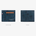 Men’s PU Leather Wallet with Zipper – Short Card Holder with Coin Pocket, High Quality Design