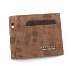 Men’s PU Leather Wallet with Zipper – Short Card Holder with Coin Pocket, High Quality Design