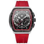 Men’s Luxury Quartz Watch – Business Style with Blue Silicone Band, Luminous Hands and Waterproof Design