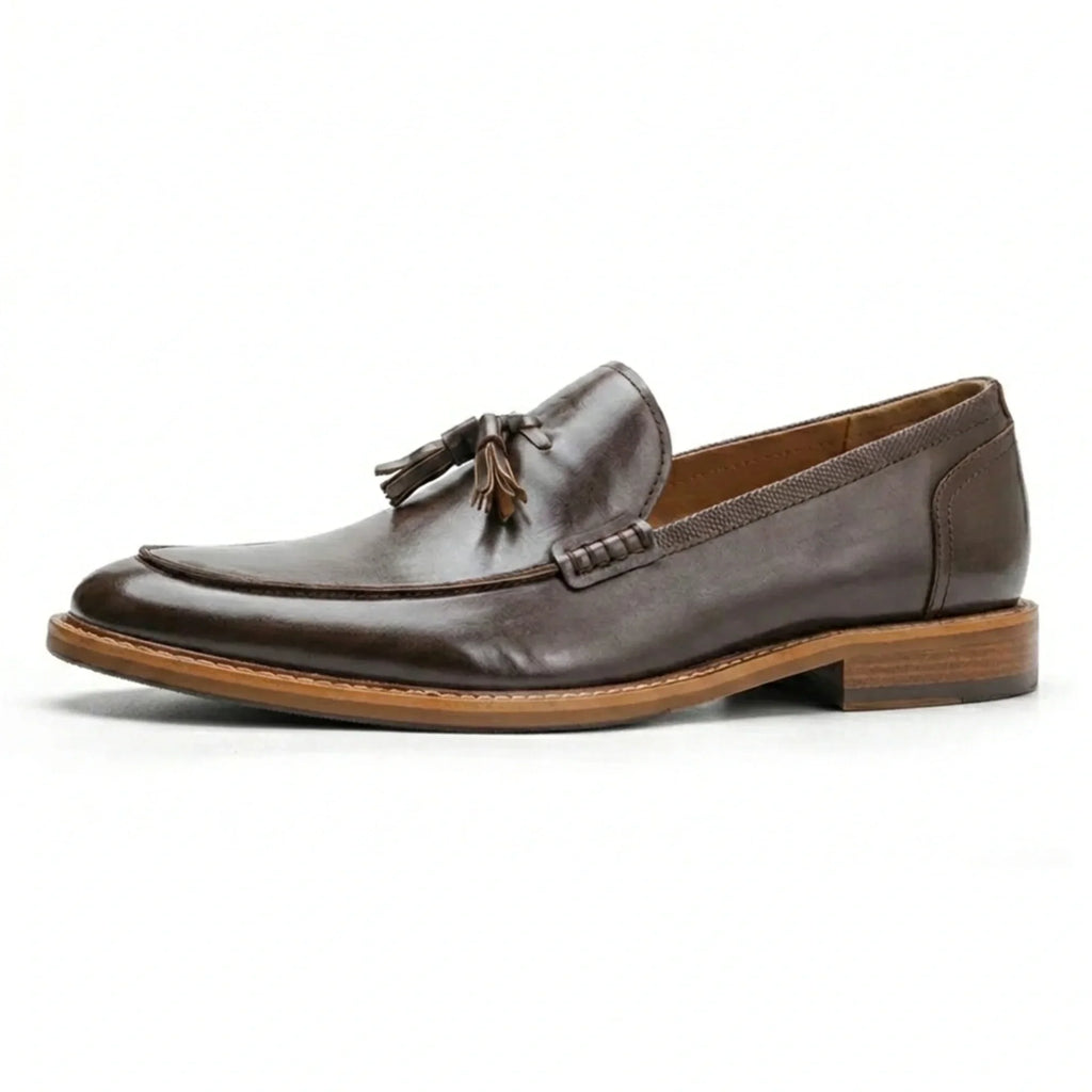 Refined American-Style Men’s Leather Loafers Brown – Comfortable Casual Luxury Shoes