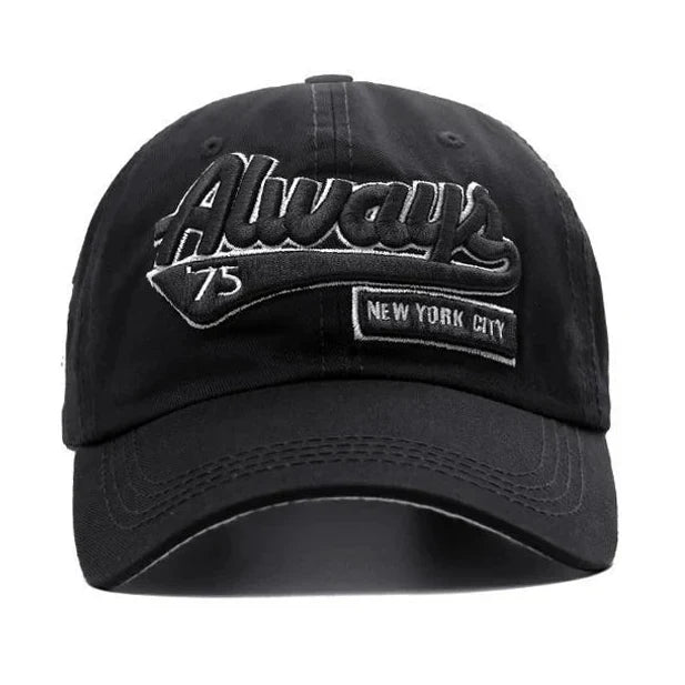 Men’s Cotton Baseball Cap – Casual Outdoor Retro Embroidered Adjustable Hat, Sporty Style