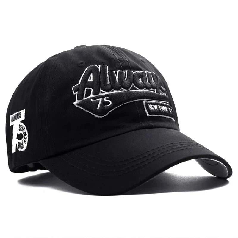 Men’s Cotton Baseball Cap – Casual Outdoor Retro Embroidered Adjustable Hat, Sporty Style