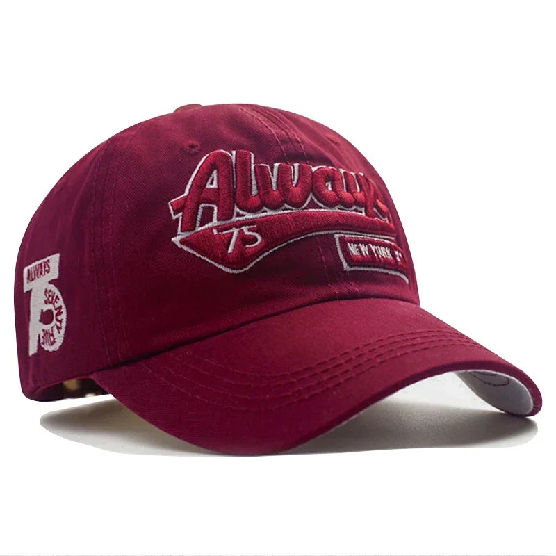 Men’s Cotton Baseball Cap – Casual Outdoor Retro Embroidered Adjustable Hat, Sporty Style