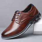 Retro Men’s Leather Dress Shoes – Business and Casual Formal Shoes for Men, Black & Brown, Breathable and Comfortable