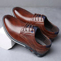Retro Men’s Leather Dress Shoes – Business and Casual Formal Shoes for Men, Black & Brown, Breathable and Comfortable