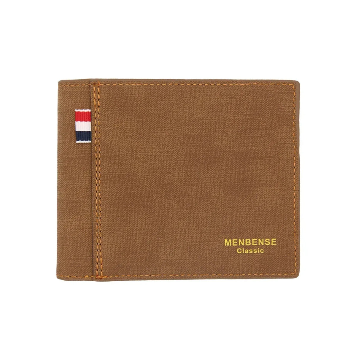 Men’s Retro Trifold Leather Wallet – Large Capacity, Solid Color, Vintage Business Style