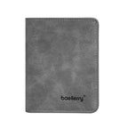 Men’s Slim Leather Wallet – Sanded Finish, Multi Card Holder, Minimalist Compact Short Wallet