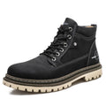 Men's Short Boots in Luxury Leather – Plush Lining, Classic, Motorcycle, Outdoor, Spring/Autumn