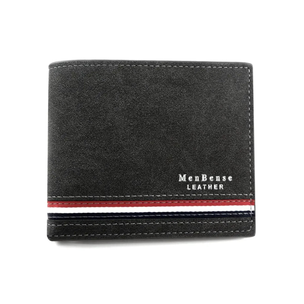 Men’s Short Wallet – Slim PU Leather Wallet with Zipper Coin Pocket, Card Holders, Money Clip, High-Quality Casual Wallet
