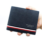 Men’s Short Wallet – Slim PU Leather Wallet with Zipper Coin Pocket, Card Holders, Money Clip, High-Quality Casual Wallet