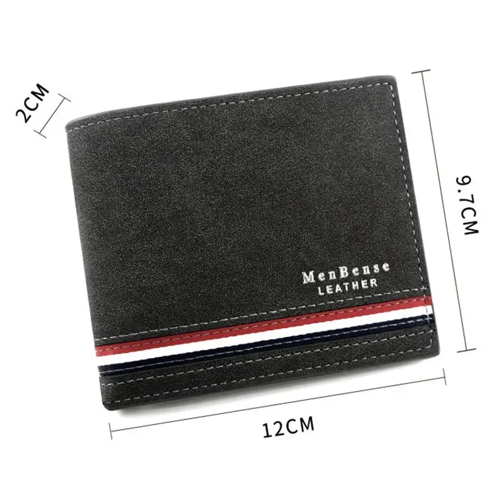 Men’s Short Wallet – Slim PU Leather Wallet with Zipper Coin Pocket, Card Holders, Money Clip, High-Quality Casual Wallet