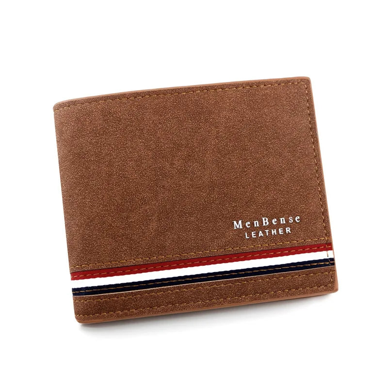 Men’s Short Wallet – Slim PU Leather Wallet with Zipper Coin Pocket, Card Holders, Money Clip, High-Quality Casual Wallet