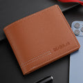 Men’s Slim Leather Wallet – Youth Luxury Short Bifold Card Holder, Minimalist Design