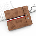 Men’s Slim PU Leather Wallet – Compact Card Holder with Coin Pocket, High-Quality Small Design