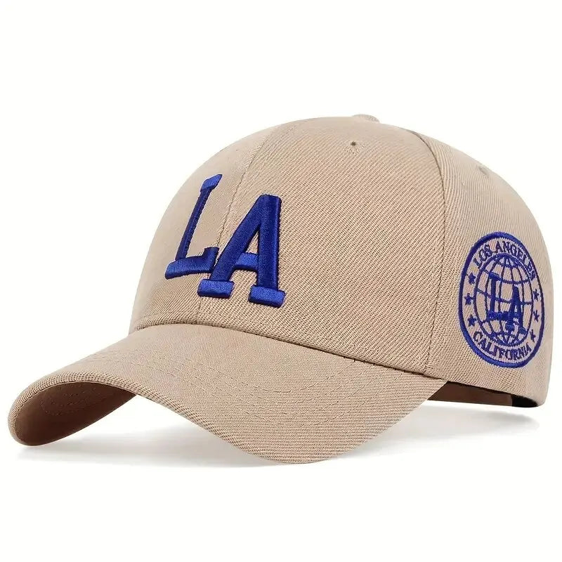 Men’s Snapback Baseball Cap with Letter Embroidery – Adjustable Casual Outdoor Hat for Spring and Autumn with Sun Protection