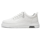 Men’s Sneakers Board Shoes – Soft Leather, Thick Sole, Anti-Slip, Versatile, Spring/Autumn