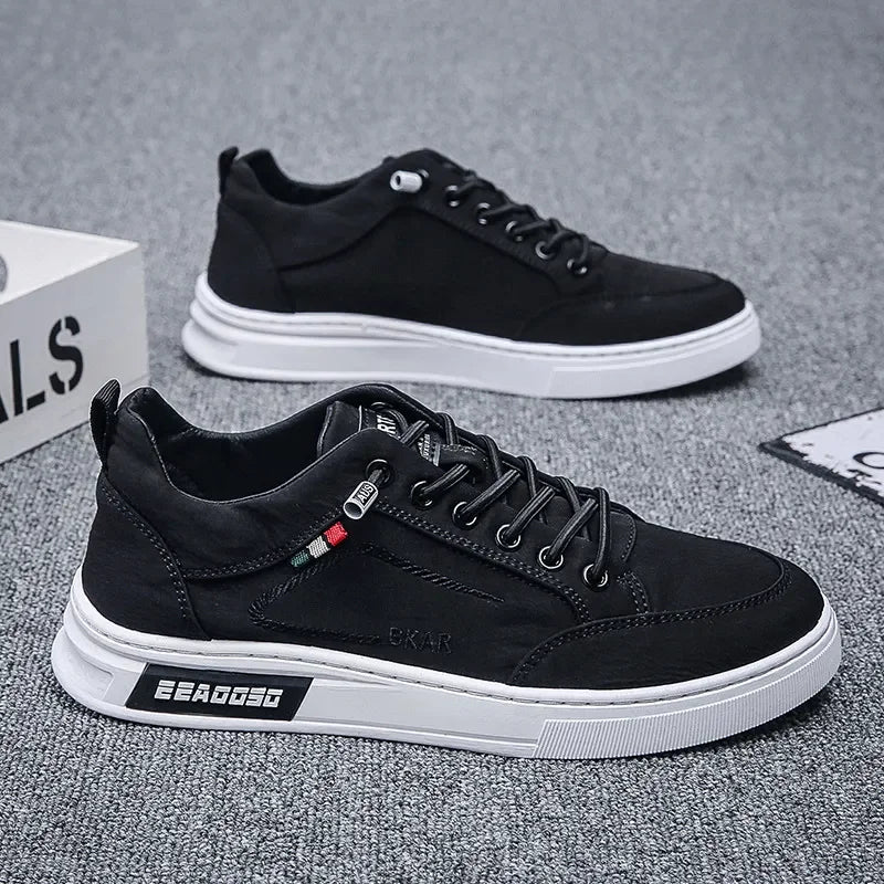 Men’s Casual Canvas Sneakers – Lace-Up Lightweight Summer Shoes