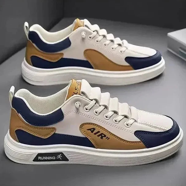 Men’s Sneakers – Leather, Low-Top, Casual and Fashionable, Spring/Autumn