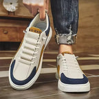 Men’s Sneakers – Leather, Low-Top, Casual and Fashionable, Spring/Autumn