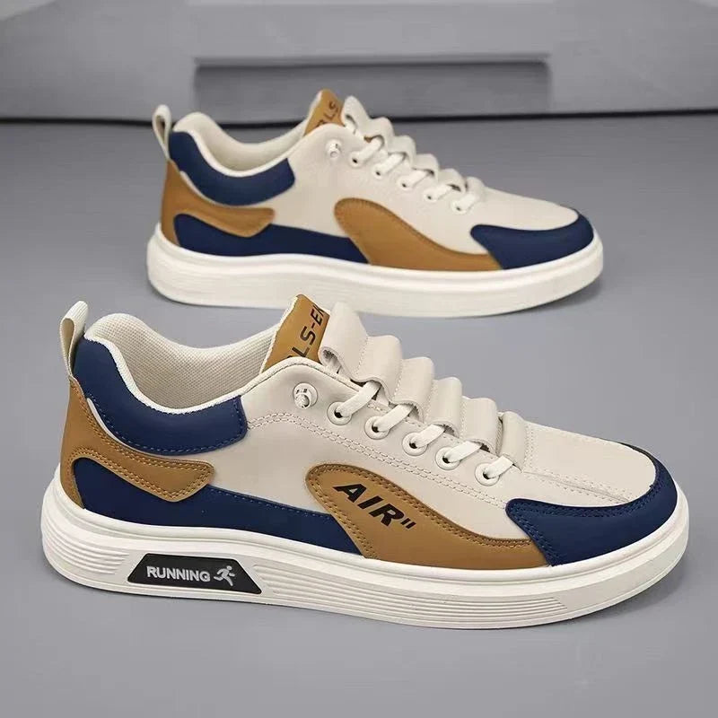 Men’s Sneakers – Leather, Low-Top, Casual and Fashionable, Spring/Autumn