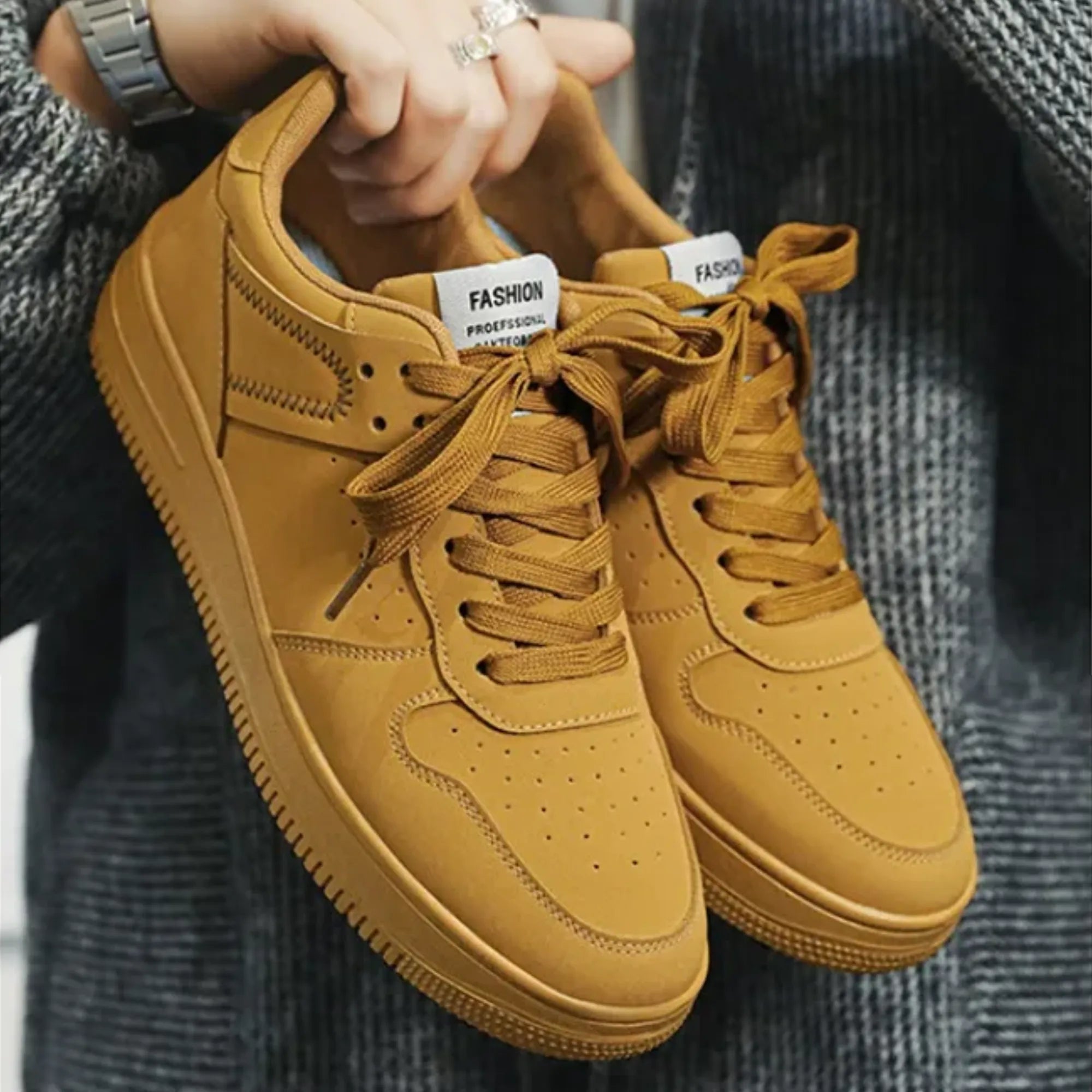 Casual Men’s Sneakers – Lightweight Breathable PU Leather Shoes, Lace-Up Flats for Everyday Comfort, Tennis & Fashion Footwear