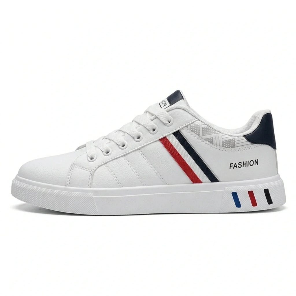 Men’s Casual Sneakers – Lightweight PU Leather Flats, Breathable Sports Shoes for Everyday Wear