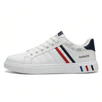 Men’s Casual Sneakers – Lightweight PU Leather Flats, Breathable Sports Shoes for Everyday Wear