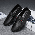 Men’s Soft Leather Loafers, Elegant Casual and Formal Slip-On Shoes, Comfortable Italian Style Driving Loafers for Everyday Wear
