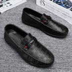 Men’s Soft Leather Loafers, Elegant Casual and Formal Slip-On Shoes, Comfortable Italian Style Driving Loafers for Everyday Wear