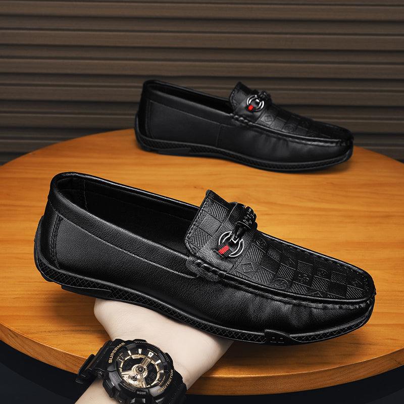 Men’s Soft Leather Loafers, Elegant Casual and Formal Slip-On Shoes, Comfortable Italian Style Driving Loafers for Everyday Wear