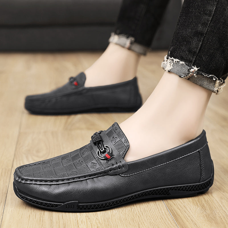 Men’s Soft Leather Loafers, Elegant Casual and Formal Slip-On Shoes, Comfortable Italian Style Driving Loafers for Everyday Wear