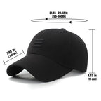 Soft Top Men’s Baseball Cap – Casual Cotton Snapback Outdoor Sport Dad Hat with Three Bars Design
