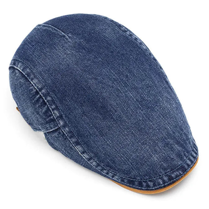 Men’s Solid Cotton Beret – Casual Four Seasons Painter Style Hat