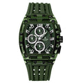 Men’s Sport Watch – High-Quality Quartz Chronograph with Silica Strap, 50M Waterproof, Date Display