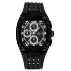 Men’s Sport Watch – High-Quality Quartz Chronograph with Silica Strap, 50M Waterproof, Date Display