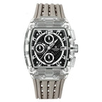 Men’s Sport Watch – High-Quality Quartz Chronograph with Silica Strap, 50M Waterproof, Date Display