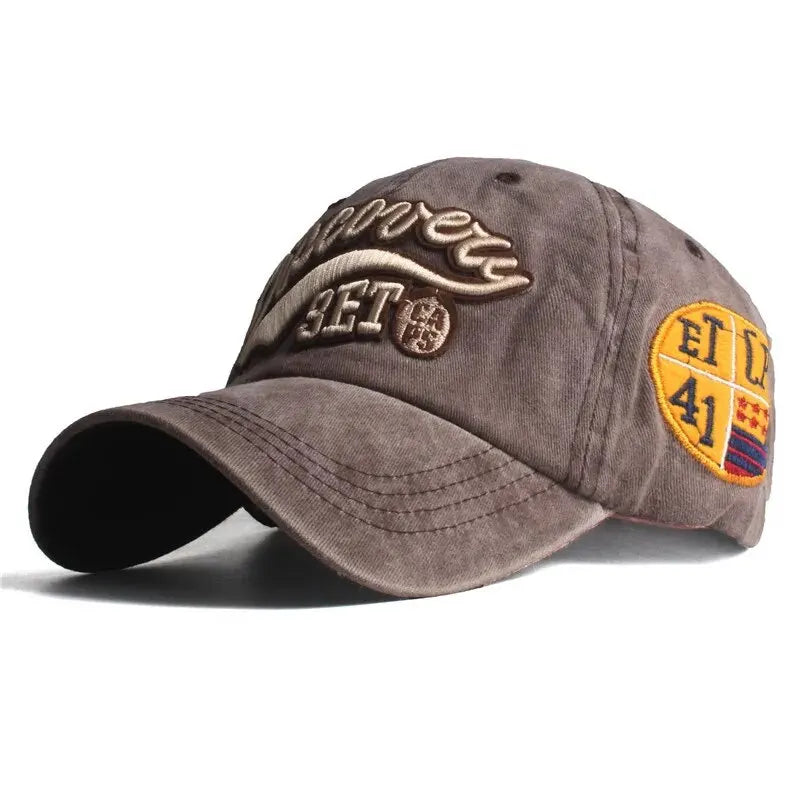 Men’s Spring and Autumn Sunshade Cap – Washed Cotton Baseball Hat for Outdoor Sports and Casual Streetwear