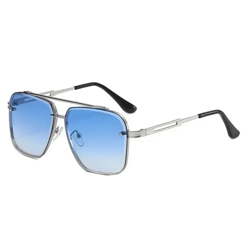 Men’s Square Luxury Sunglasses – Gradient Pilot Design with Modern Aviation-Inspired Style