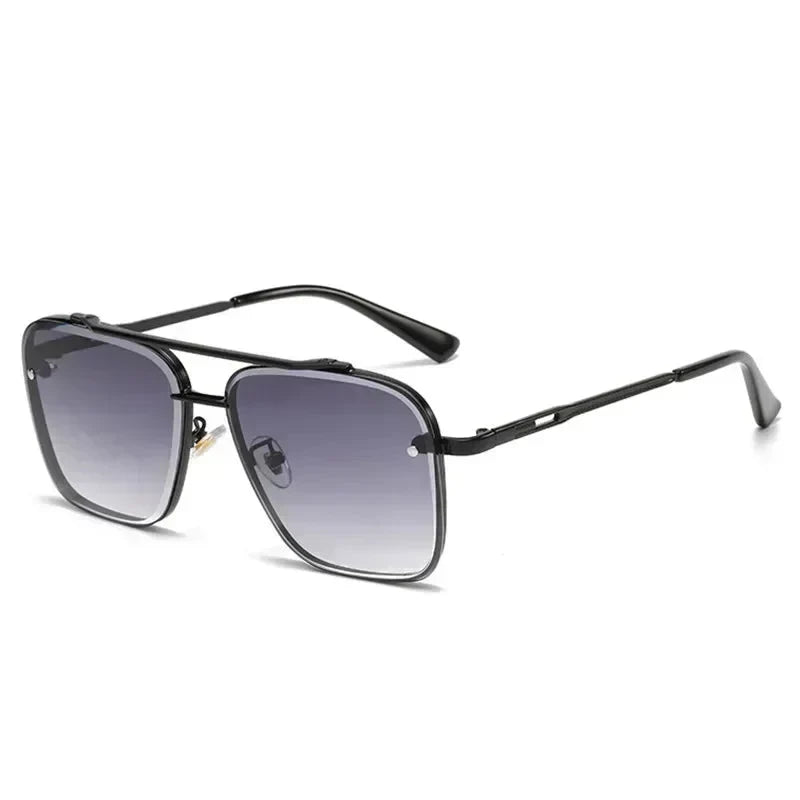 Men’s Square Luxury Sunglasses – Gradient Pilot Design with Modern Aviation-Inspired Style