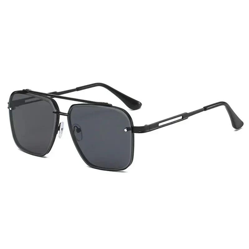 Men’s Square Luxury Sunglasses – Gradient Pilot Design with Modern Aviation-Inspired Style