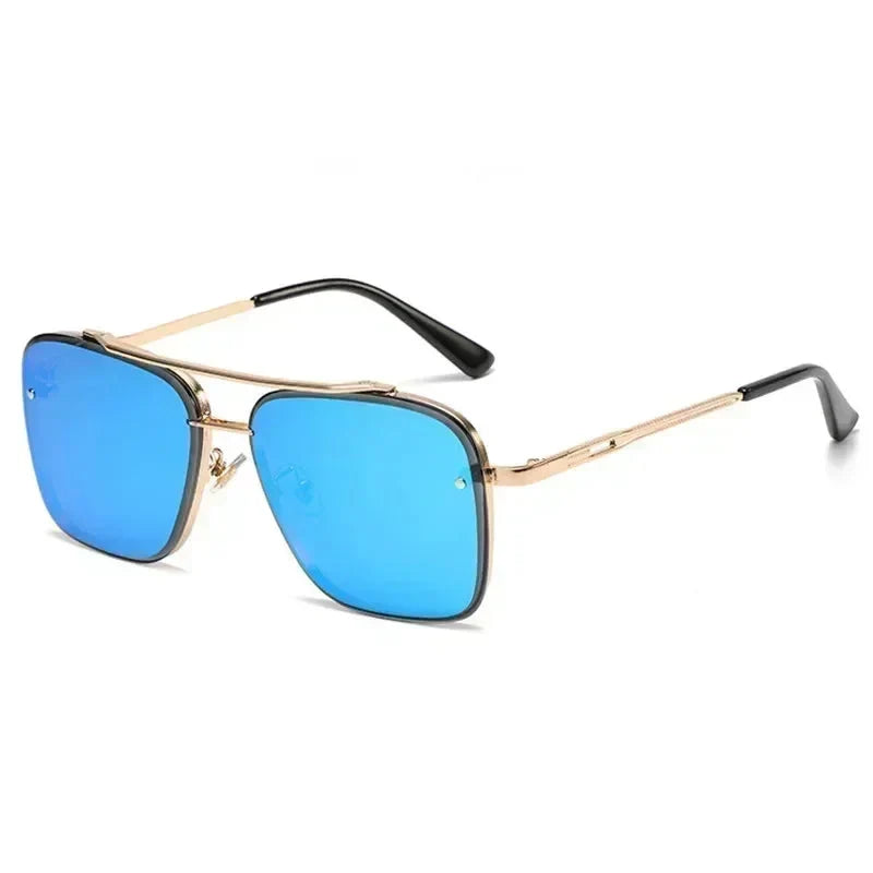Men’s Square Luxury Sunglasses – Gradient Pilot Design with Modern Aviation-Inspired Style