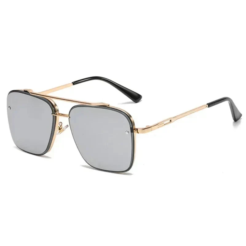 Men’s Square Luxury Sunglasses – Gradient Pilot Design with Modern Aviation-Inspired Style