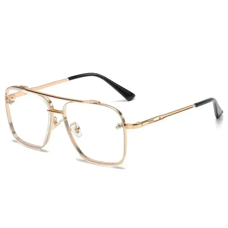 Men’s Square Luxury Sunglasses – Gradient Pilot Design with Modern Aviation-Inspired Style