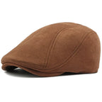 Men’s Beret Cap – Spring & Autumn Solid Suede Vintage Artist Painter Beret Hat