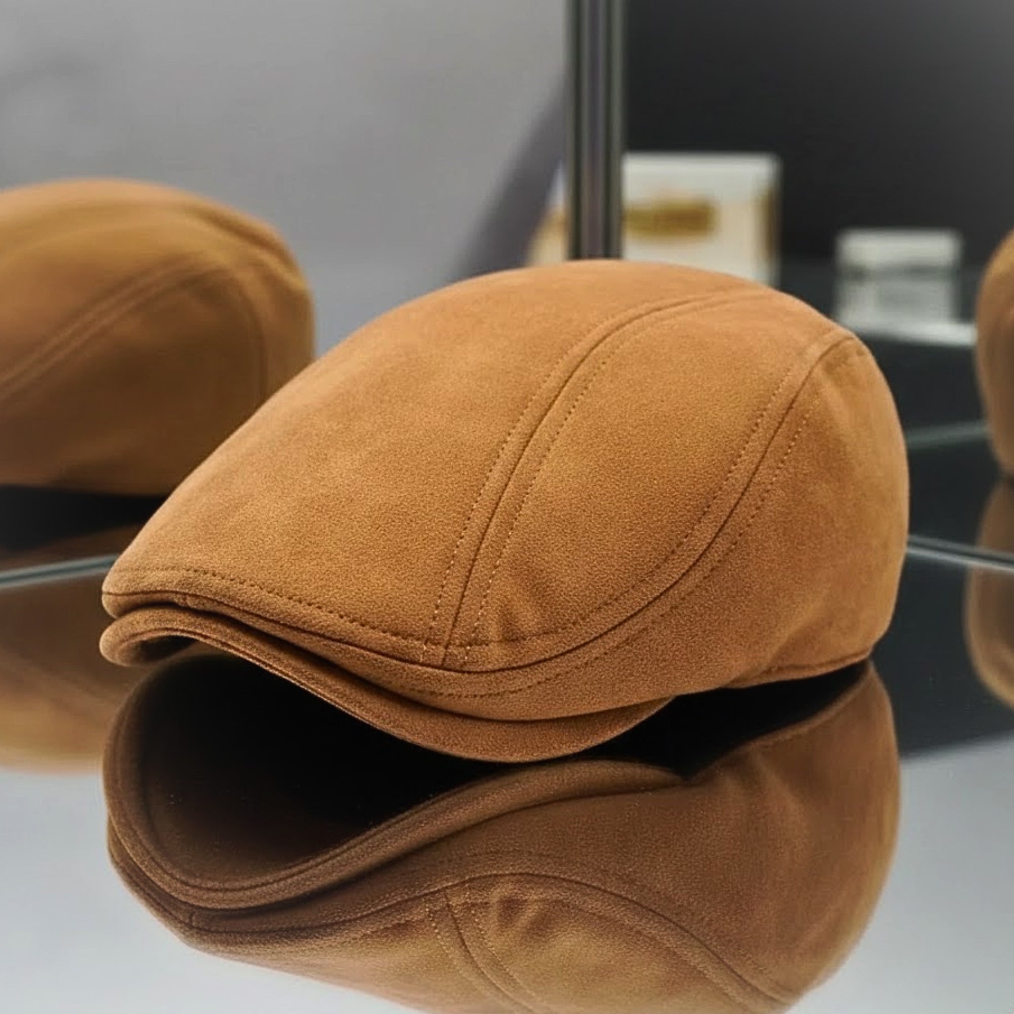 Men’s Beret Cap – Spring & Autumn Solid Suede Vintage Artist Painter Beret Hat