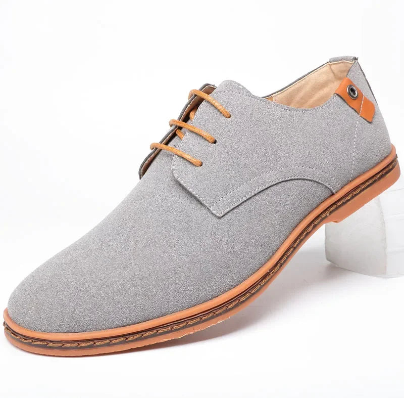 Men’s Suede Leather Dress Shoes – Classic Casual Oxfords, Comfortable Spring Shoes for Men