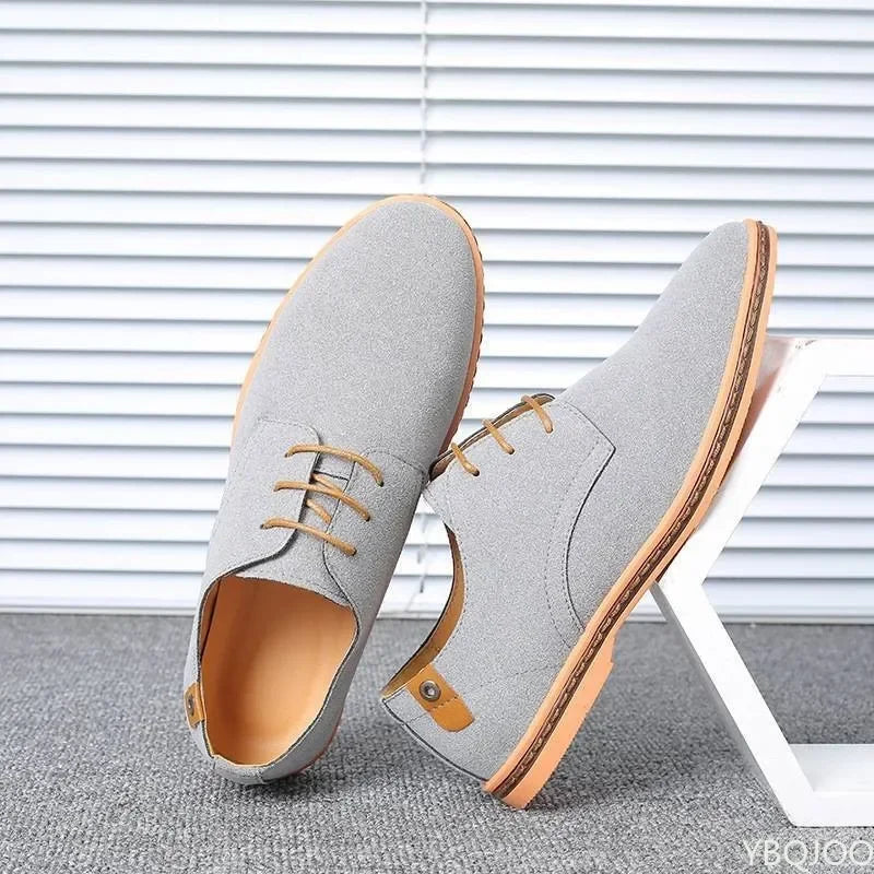 Men’s Suede Leather Dress Shoes – Classic Casual Oxfords, Comfortable Spring Shoes for Men