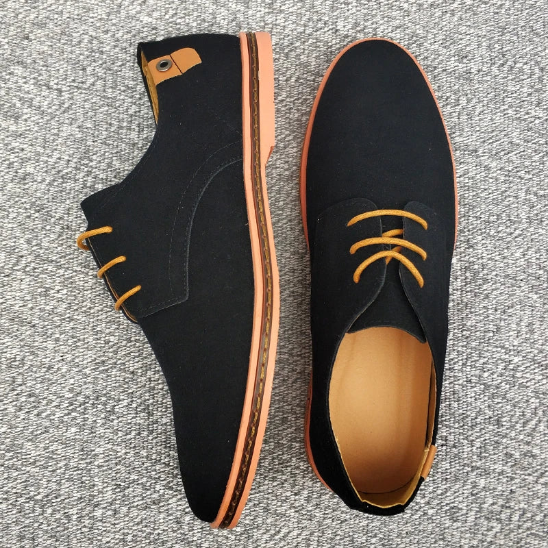 Men’s Suede Leather Dress Shoes – Classic Casual Oxfords, Comfortable Spring Shoes for Men