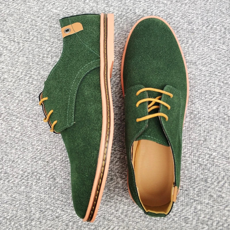 Men’s Suede Leather Dress Shoes – Classic Casual Oxfords, Comfortable Spring Shoes for Men