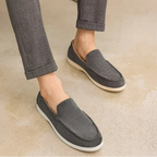 Men’s Suede Leather Loafers – Classic British-Style Casual Shoes, Lightweight Soft Slip-On Moccasins for Driving